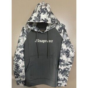 Snap On Hoodie Mens Medium Digital Camo American Flag Pullover Sweatshirt  Promo